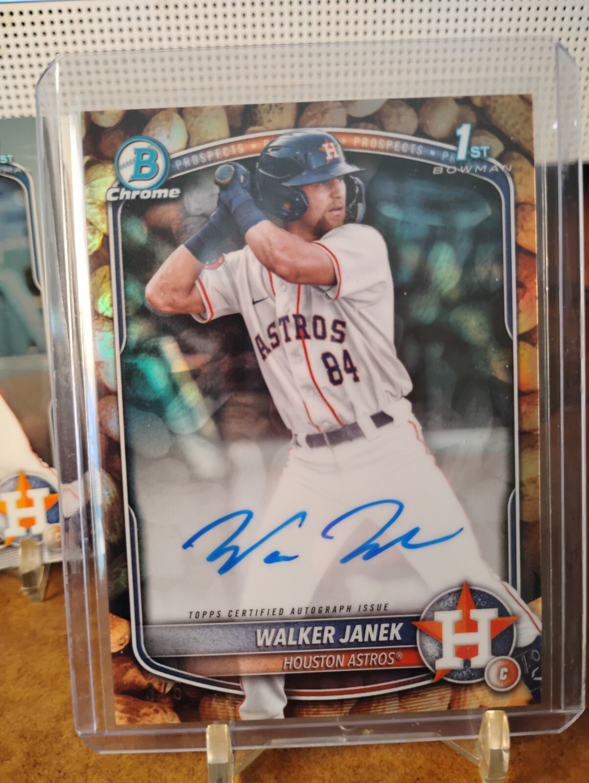 2025 Bowman Chrome Peanuts Refractor Auto /5 Walker Janek Astros Prospect