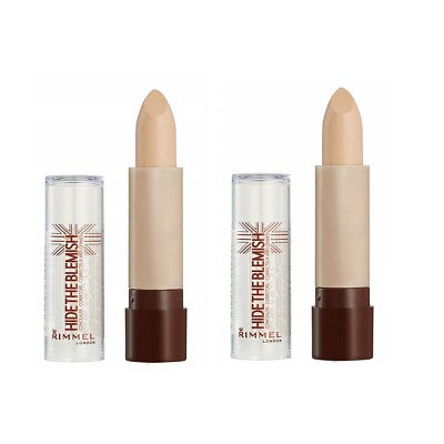 (2 Pack) NEW Rimmel Hide The Blemish Concealer (w/clear cap) Golden Beige