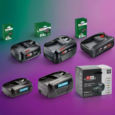 Original Bosch 18V Akkus   PBA 2,5Ah, 4Ah oder 4Ah Power Plus | Gloria 2,5Ah, 4A