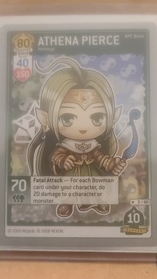 Maplestory iTCG NPC Heroes - Athena Pierce 2/60 NPC Boss Card - WOTC 2008