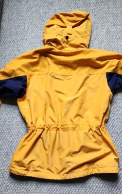 Vintage Mont-bell Hooded Shell Jacket Coat Nylon Full Zip Yellow