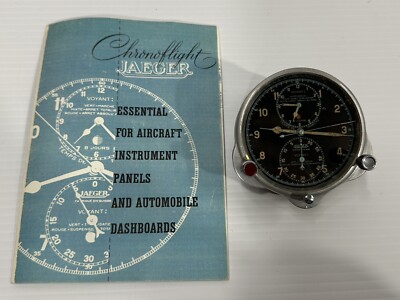 アンティーク　時計　サインボード Super Rare Vintage 1925-1950s Jaeger Voyant 8-Day Chronograph