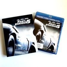 Fast & Furious 5 2011 Blu-Ray + DVD + Digital Copy + Metal Slipcase Gift Reg B/4