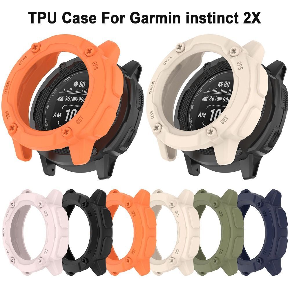 TPU Protective Case Bumper Screen Protector Edge Shell for Garmin instinct 2X