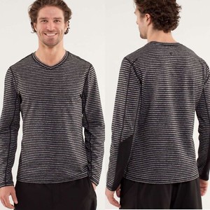 black long sleeve athletic shirt