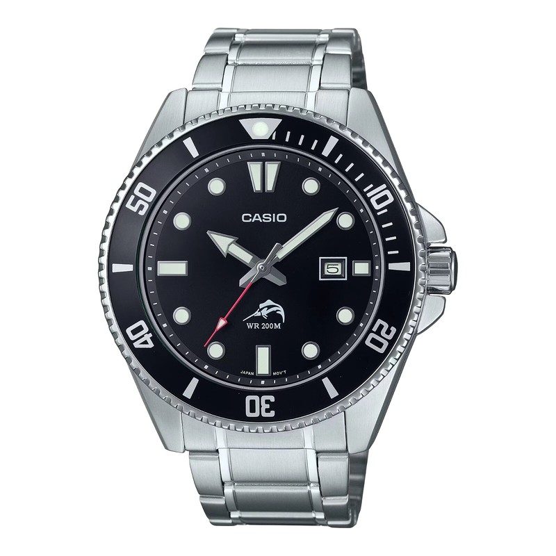 CASIO MDV106DD-1A1V Mens DURO 200M ALL METAL w Date Analog Sport Dive Watch $100