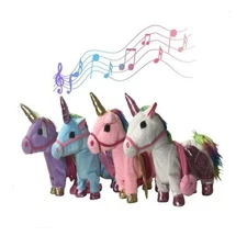 Walking Unicorn - Musical Singing Toy Plush Doll- Party supplies. Birthday party