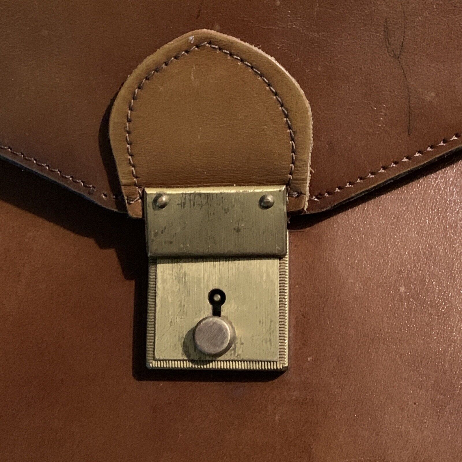 Vintage Men's Attache Briefcase Brown Soft Leathe… - image 4