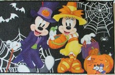 Disney Halloween Mickey Mouse  Minnie Mouse Accent Rug Mat 20" x 32" NWT
