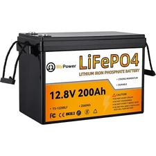 12V Solar LiFePO4 Battery Pack 200Ah  for Deep Cycle RV Solar System 100A BMS