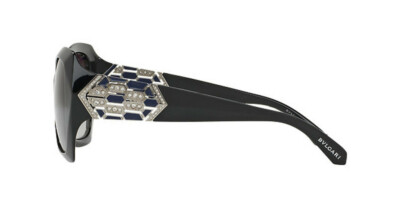 RARE NEW Genuine BVLGARI Black Silver Blue Crystals RARE NEW Genuine BVLGARI Black Silver Blue Crystals