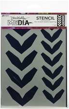 Ranger Dina Wakley Media Stencils 9"X6"-Large Fractured Chevrons
