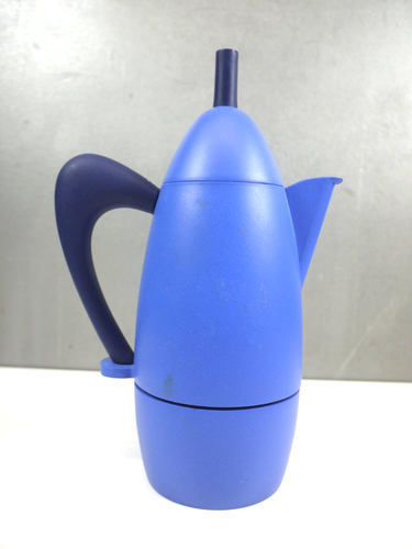 Carlo Giannini CHIKKA postmoderna MEMPHIS Blue Moka ESPRESSO Maker anni 80 Italia - Foto 3 di 13
