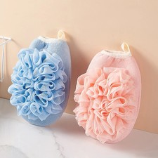 Double-Sided Exfoliating Gloves Body Cleaning Bath Flower Bathroom Shower Ball B