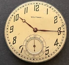 Antique 1924 Waltham Colonial B 1225 Pocket Watch Movement Ticks Col 12s 17j USA