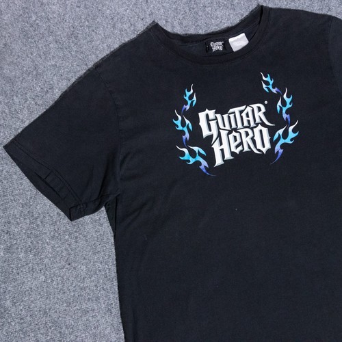 RARE Guitar Hero 2009 Video Game Activision Black Promo T-Shirt Unisex Large