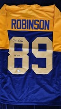 Signed Dave Robinson Green Bay Packers Jersey With HOF Inscription And COA