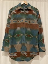 Vtg Woolrich 90’s Aztec Navajo Southwestern Medium Flannel Shirt USA Made EUC!