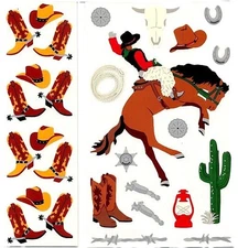 Mrs Grossmans Stickers COWBOY BOOTS & WILD WEST Sheets