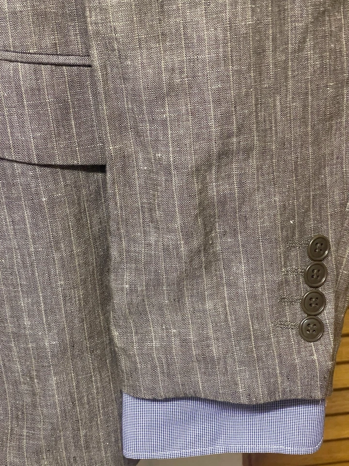 FELLINI Menswear 2Buttons Notched Linen Blazer Mens UK40R- EUR/50/U.S/40R” - Image 4 of 4