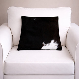 Genuine Cowhide Leather Pillow Cover Hair On Hide Western Rustic Cushion Case 45