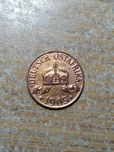 1905 j german east africa 1/2 heller ngc excessive surface hairlines