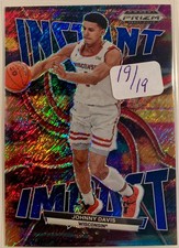 Johnny Davis 2022 Prizm Draft Picks #II-JO Instant Impact - Blue Shimmer /19 RC