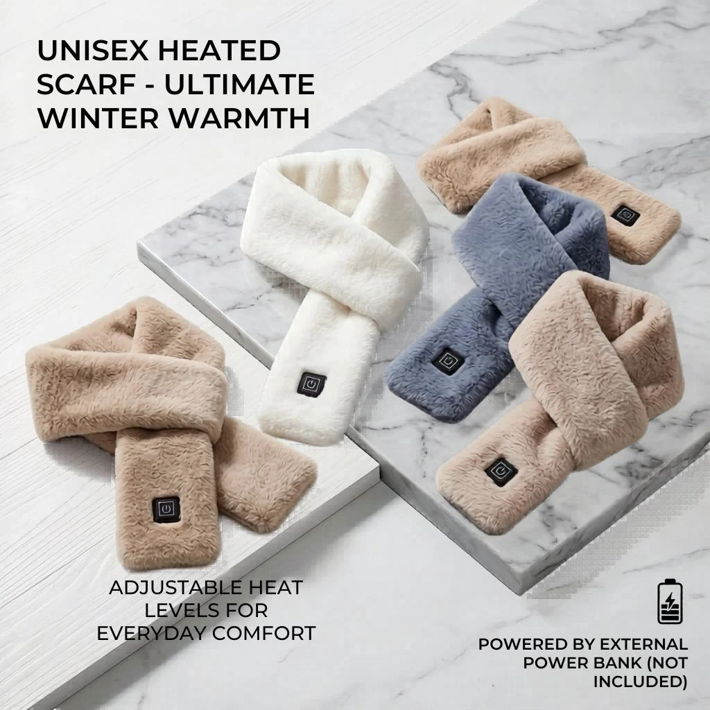 USB Electric Heated Scarf Adjustable Heat Winter Neck Warmer Thermal Wrap