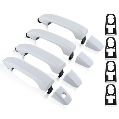 New Set of 4 Olympic White Door Handles For 2014-2018 Silverado Sierra 22929464