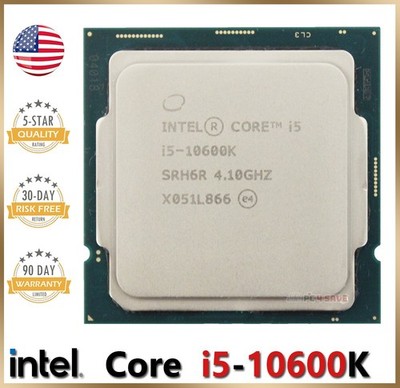 10th Gen Intel Core i5-10600K CPU SRH6R 4.10GHz 6-Core LGA1200 Desktop Processor