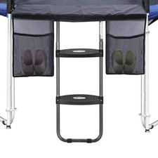 Trampoline Ladder, 2 Steps with Wide Steps, Trampoline Storage Bag, Universal...