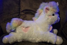 FAO Schwarz Glow Brights Pink Llamacorn Plush 12-inch Unicorn Toy