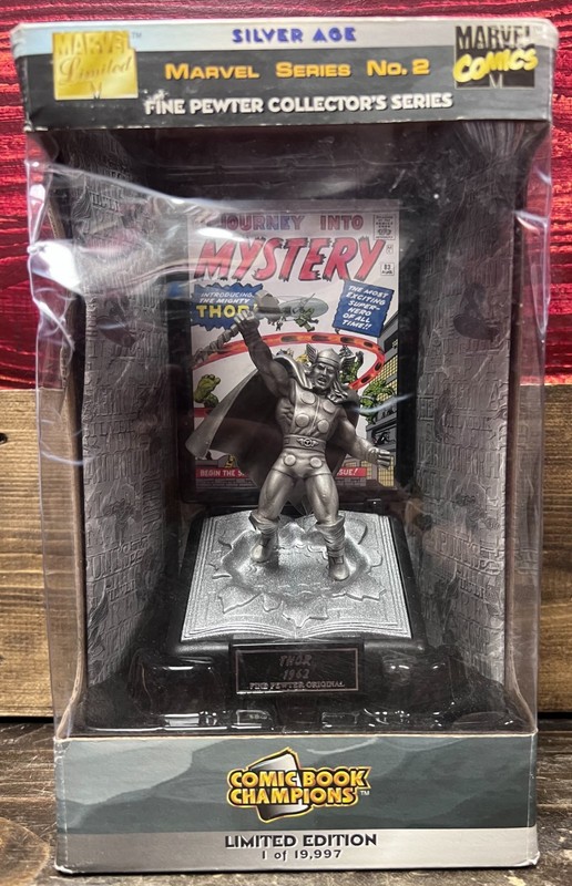 Marvel Comics Silver Age Fine Pewter Thor (365/19,997) (Sealed W/ Box Damage)
