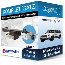 WESTFALIA Anhängekupplung starr und E-Satz 7polig für Mercedes G-Modell 89- neu