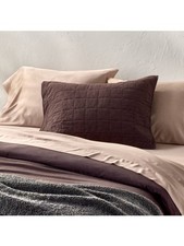 King Fig  Brown Color Heavyweight Linen Blend Quilt Sham - Casaluna