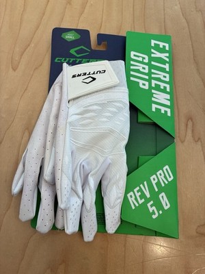 Cutters Rev Pro 5.0 Solid Receiver Gloves - Size Small - White
