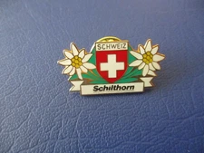 Schilthorn Switzerland Bernese Swiss Alps Mountain Snow Ski Resort Lapel Pin B12