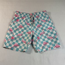 SurfCruz Boys 14/16 Swim Trunks Flamingos