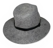 Womens Gray 100 Wool Cloche Hat Sz S/M Womens Accessory 56.5 cm