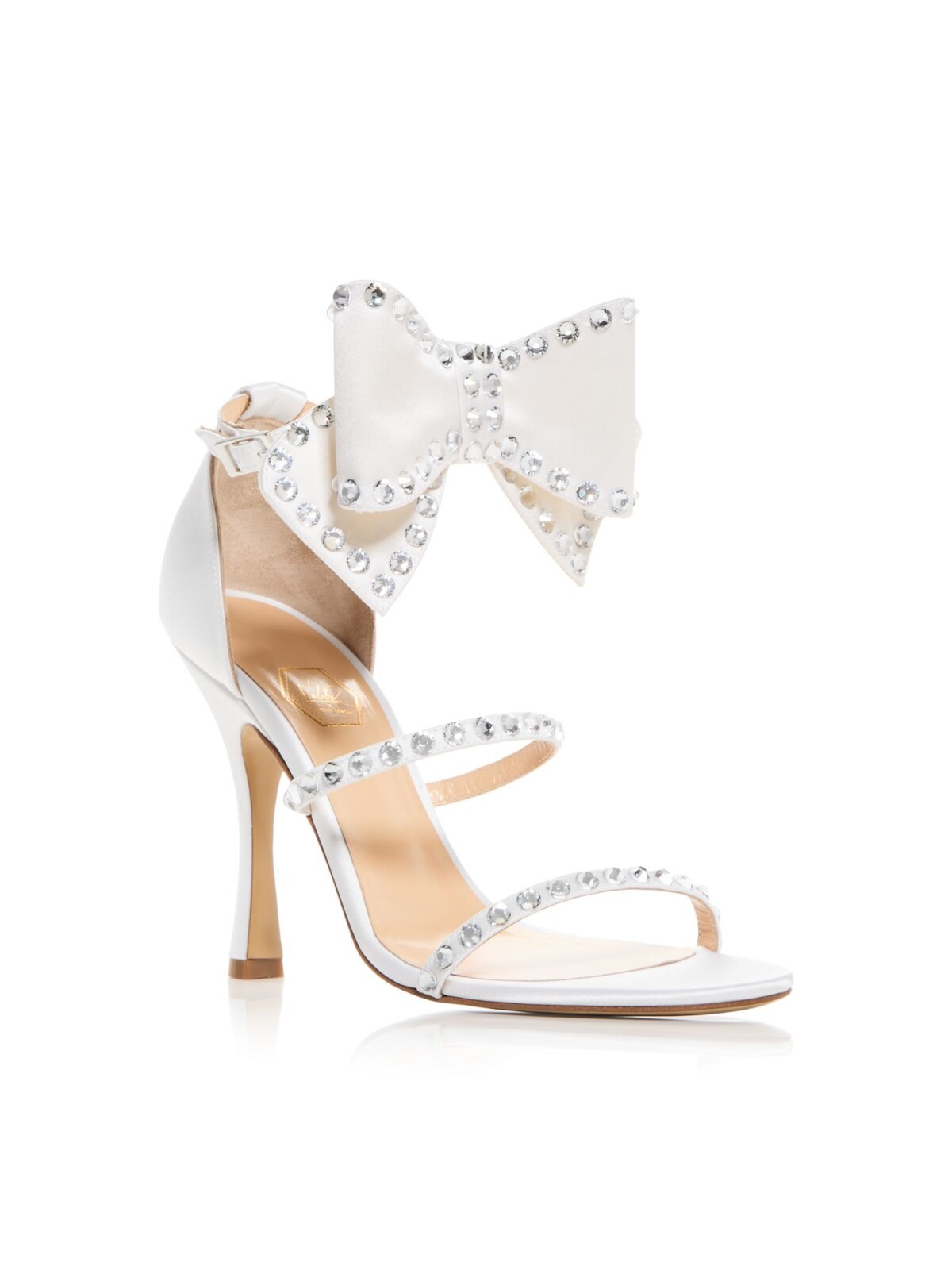 Женские босоножки NALEBE Malika Dimante цвета слоновой кости с открытым носком на каблуке-шпильке 38