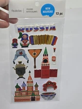 Recollections Stickers RUSSIA Travel Scrapbook Dimensional NEW 13 pc