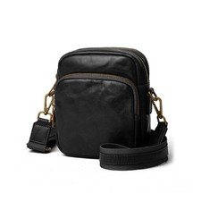 DAILANDO Small Genuine Leather Crossbody Bags for Women Vintage Triple Zip Ce...