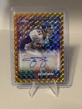 2024 Topps Chrome - Autographs Jason Sehorn #BA-JSE Gold Geometric Refractor /50