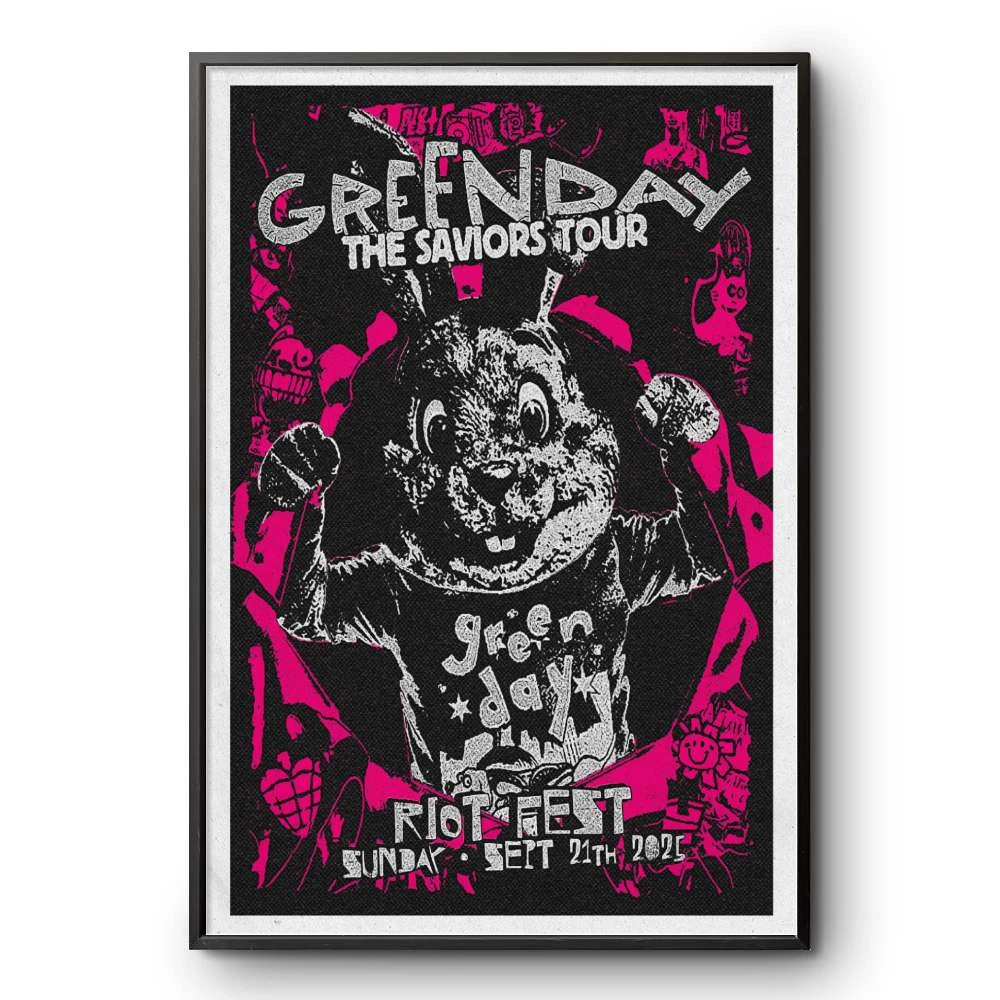 Green Day in Chicago, IL September 21, 2025 Tour Poster