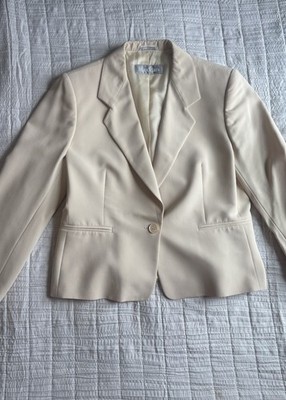 Max Mara One Button Jacket Crème Vintage