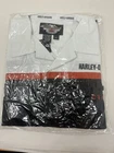 NWT Harley-Davidson Shirt Mens XL White Black Orange StafF Short Sleeve Buttons