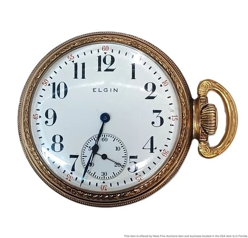 Antique 1910 Class 109 Running Elgin 16s Side Winder Antique Mens Pocket Watch