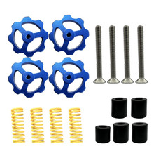 17 Pcs 3D Printer Hotbed Leveling Kit,4 pcs Blue Aluminum Hand Twist Leveling...