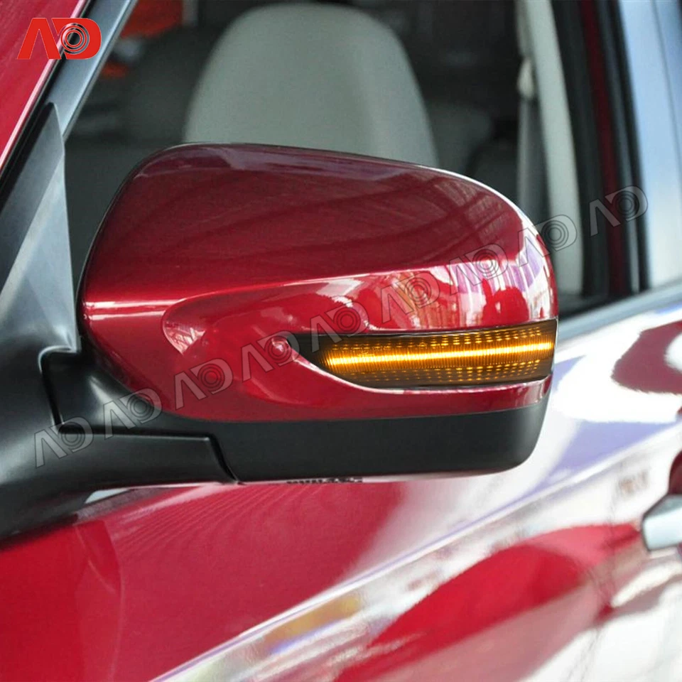 For 08-14 Subaru Impreza WRX STI Dynamic Smoked LED Side Mirror Indicator Light - Image 3 of 4