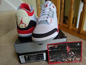 Jordan 3 Retro Fire Red Ds Brand New 07 Sz 10 Ebay